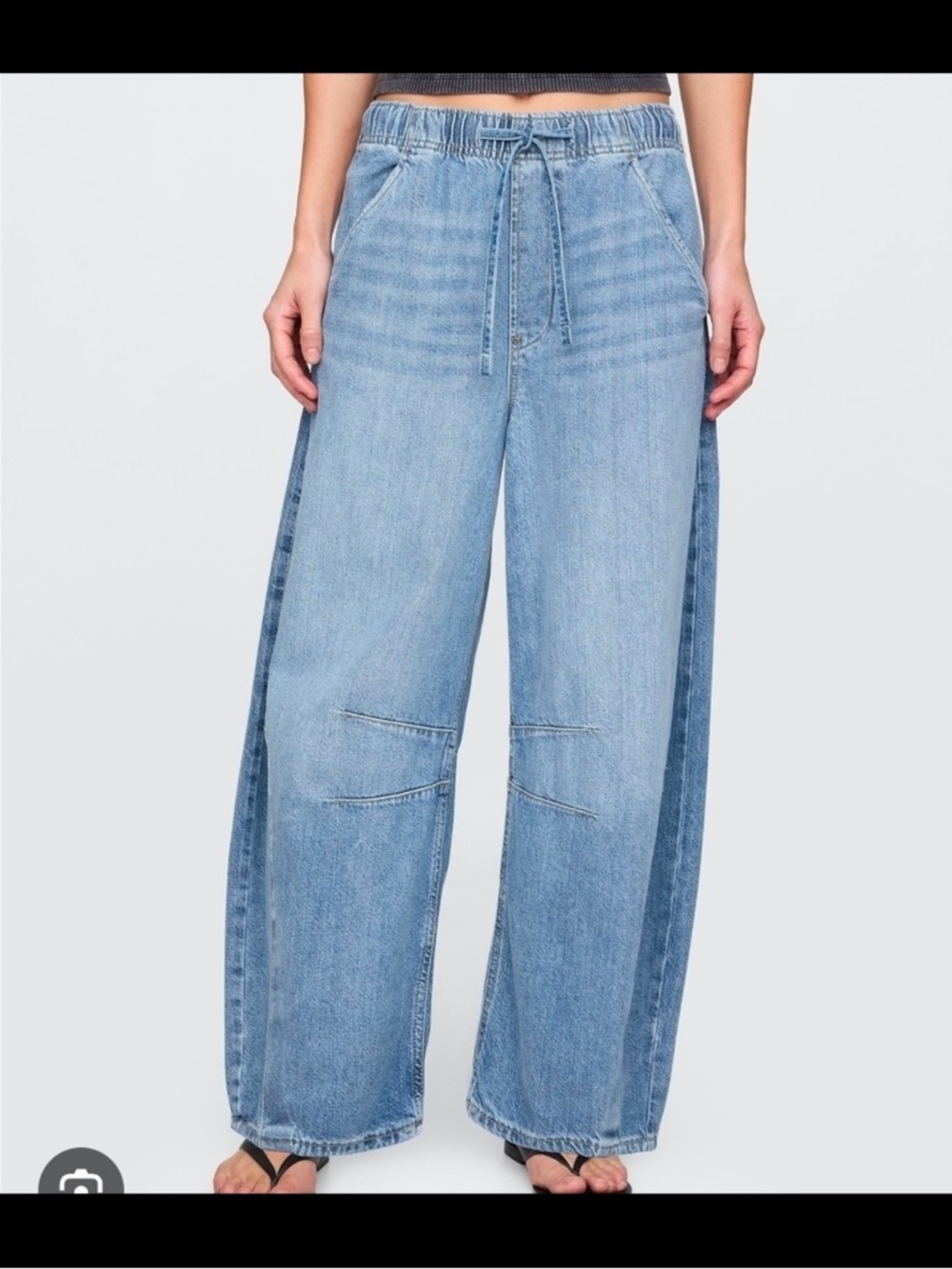 GAP Mid Rise Ultrasoft Easy Horseshoe Barrel Jeans